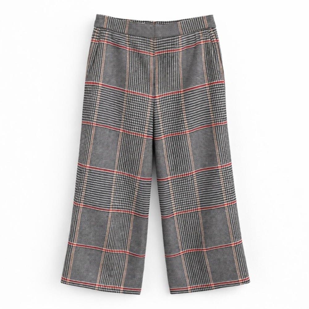 Halogen x Atlantic-Pacific Plaid Wide Leg Pants Size 6 Petite